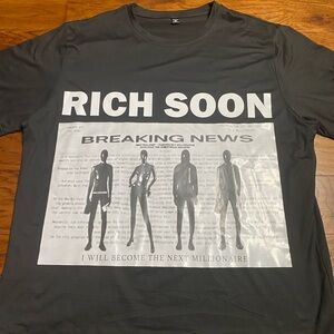 Rich Soon Black Graphic T-Shirt